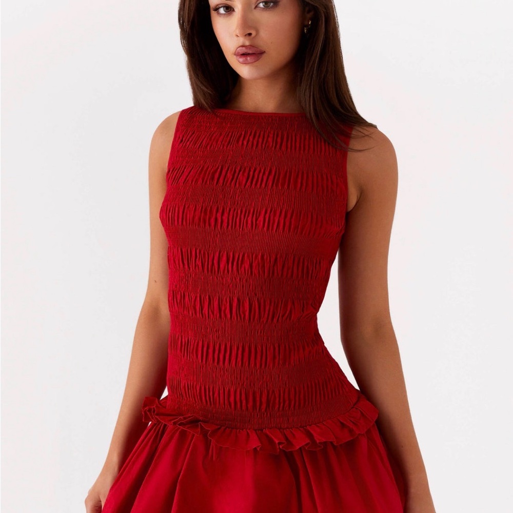 Peppermayo Vibrant Red Mini Dress
